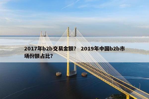 2017年b2b交易金额？ 2019年中国b2b市场份额占比？