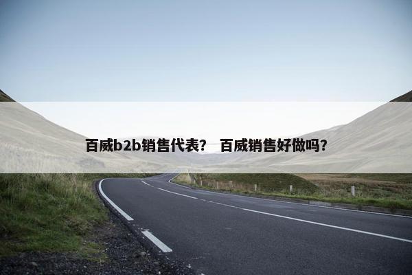 百威b2b销售代表？ 百威销售好做吗？