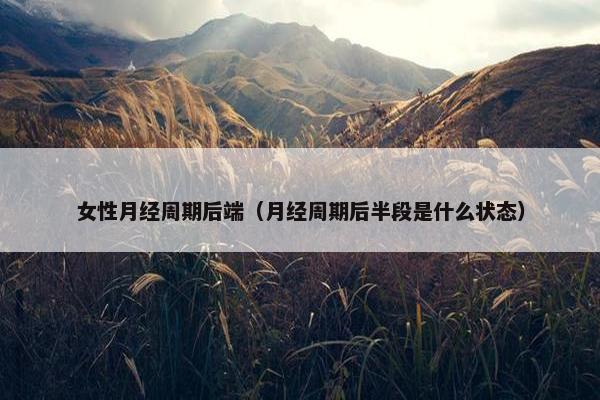 女性月经周期后端（月经周期后半段是什么状态）
