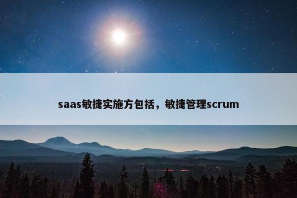saas敏捷实施方包括，敏捷管理scrum