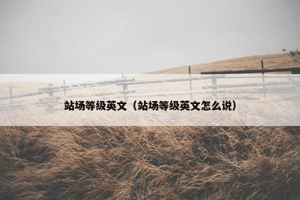 站场等级英文（站场等级英文怎么说）