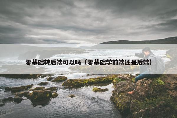 零基础转后端可以吗（零基础学前端还是后端）