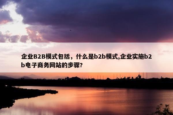企业B2B模式包括，什么是b2b模式,企业实施b2b电子商务网站的步骤?