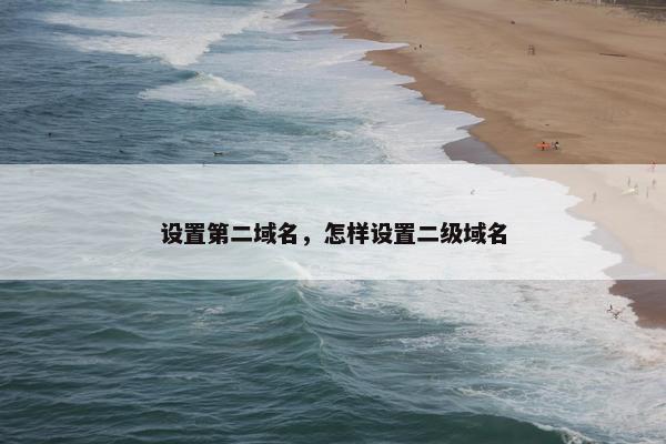 设置第二域名，怎样设置二级域名