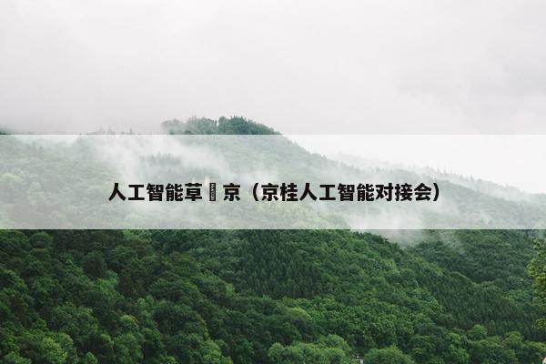 人工智能草薙京（京桂人工智能对接会）