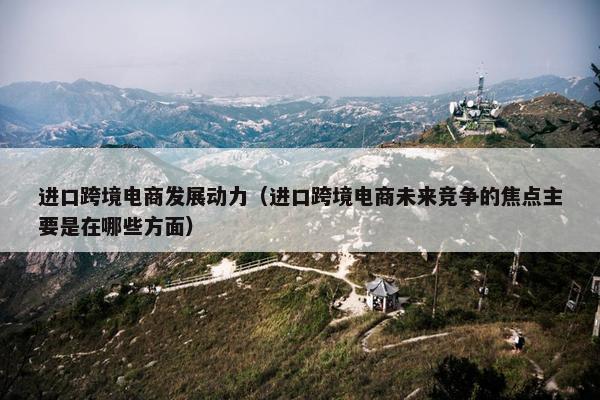 进口跨境电商发展动力(进口跨境电商未来竞争的焦点主要是在哪些方面) 进口跨境电商发展动力(进口跨境电商未来竞争的焦点主要是在哪些方面)