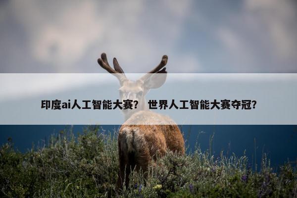 印度ai人工智能大赛？ 世界人工智能大赛夺冠？