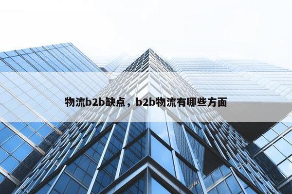 物流b2b缺点，b2b物流有哪些方面