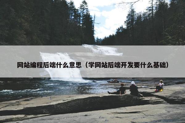 网站编程后端什么意思（学网站后端开发要什么基础）
