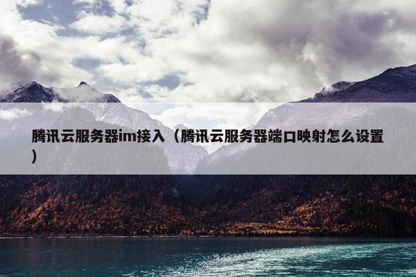 腾讯云服务器im接入（腾讯云服务器端口映射怎么设置）