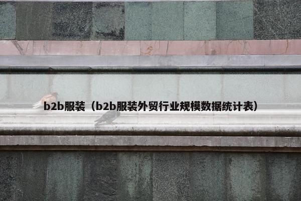 b2b服装（b2b服装外贸行业规模数据统计表）