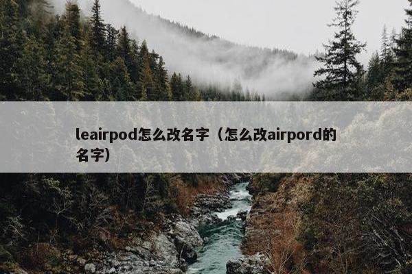 leairpod怎么改名字（怎么改airpord的名字）