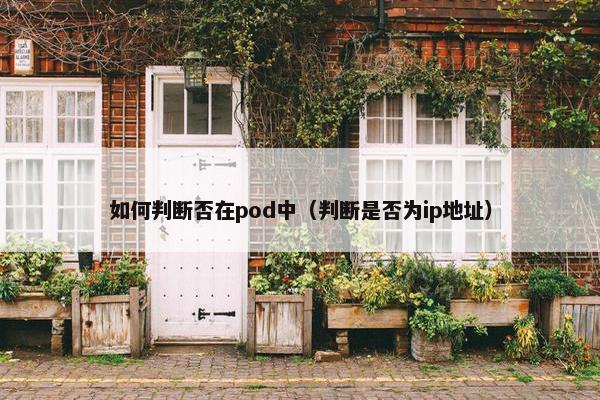 如何判断否在pod中（判断是否为ip地址）