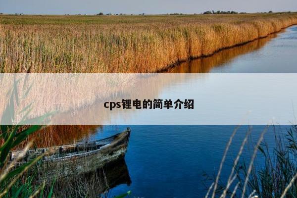 cps锂电的简单介绍
