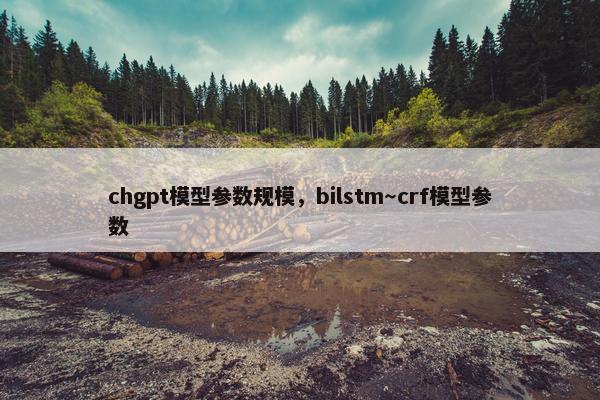 chgpt模型参数规模，bilstm～crf模型参数