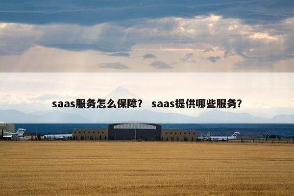 saas服务怎么保障？ saas提供哪些服务？