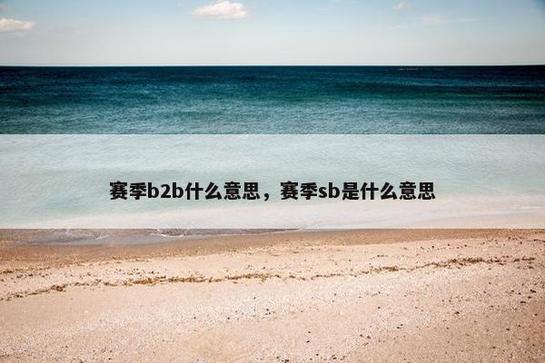 赛季b2b什么意思，赛季sb是什么意思