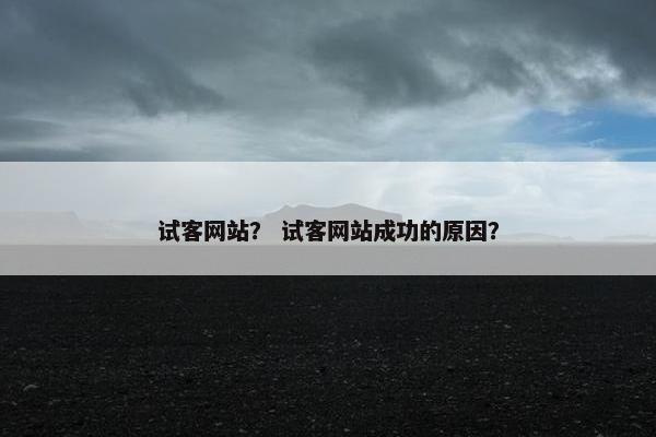 试客网站？ 试客网站成功的原因？