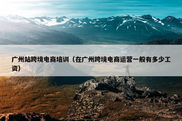 广州站跨境电商培训（在广州跨境电商运营一般有多少工资）
