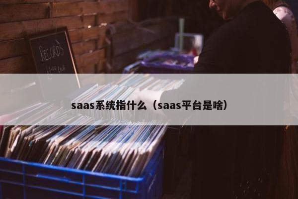 saas系统指什么（saas平台是啥）
