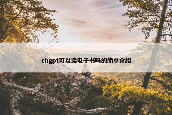 chgpt可以读电子书吗的简单介绍
