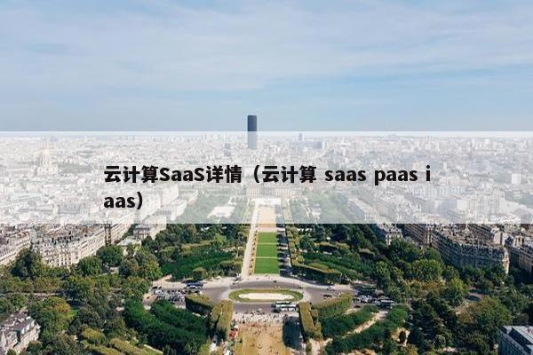 云计算SaaS详情（云计算 saas paas iaas）