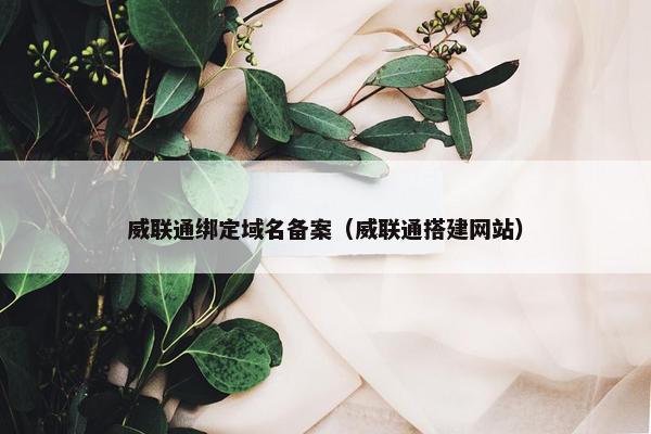威联通绑定域名备案（威联通搭建网站）