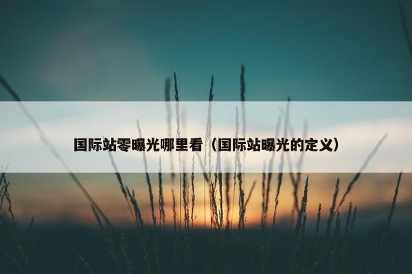 国际站零曝光哪里看（国际站曝光的定义）