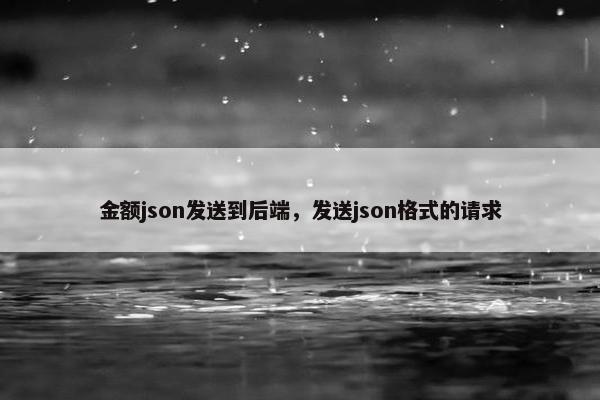 金额json发送到后端，发送json格式的请求