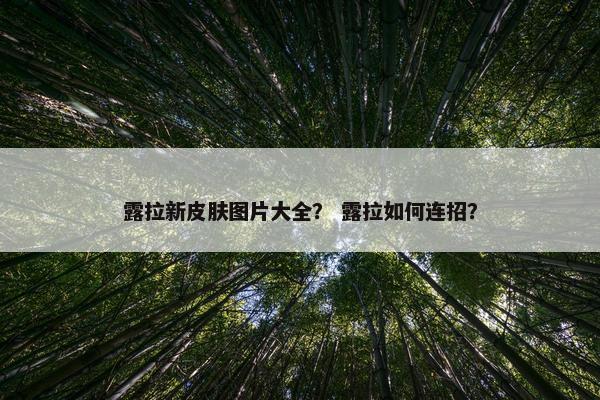 露拉新皮肤图片大全？ 露拉如何连招？