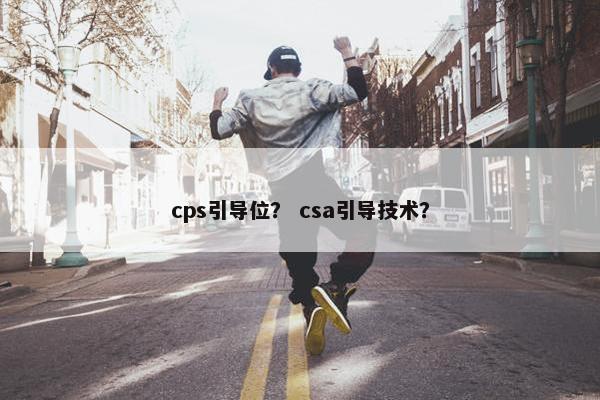 cps引导位？ csa引导技术？