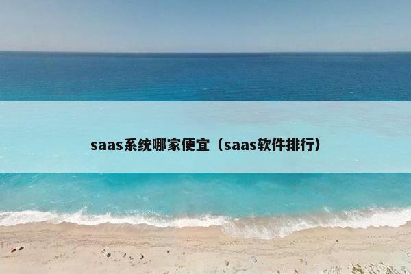 saas系统哪家便宜（saas软件排行）