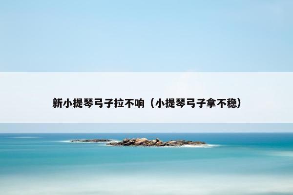 新小提琴弓子拉不响(小提琴弓子拿不稳)