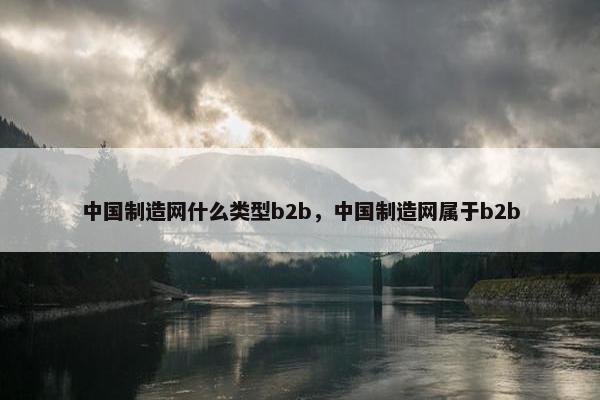 中国制造网什么类型b2b，中国制造网属于b2b