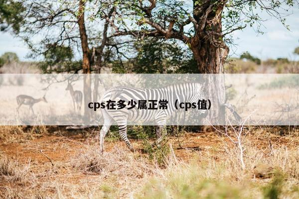cps在多少属正常（cps值）
