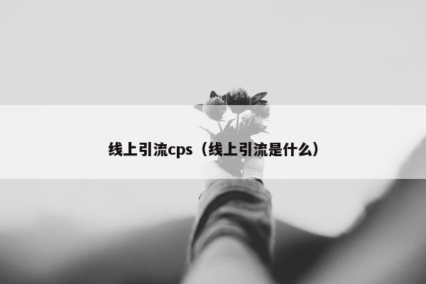 线上引流cps（线上引流是什么）