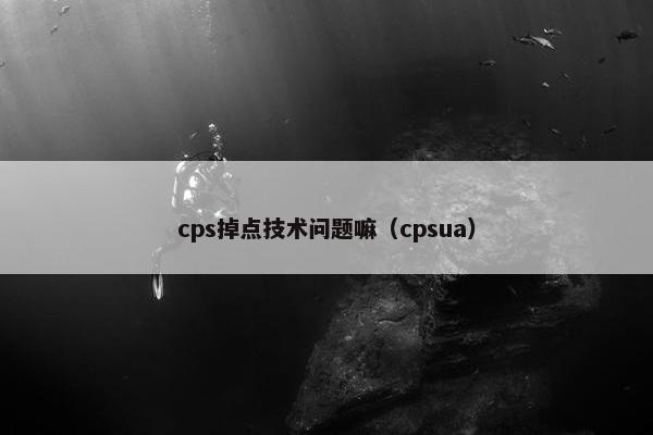 cps掉点技术问题嘛（cpsua）