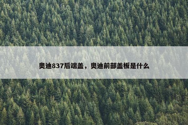 奥迪837后端盖，奥迪前部盖板是什么