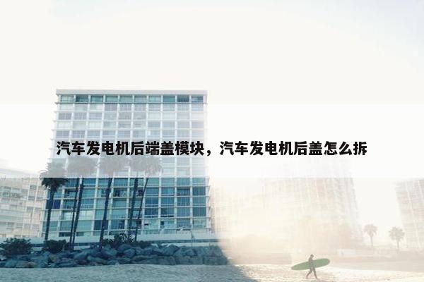 汽车发电机后端盖模块，汽车发电机后盖怎么拆