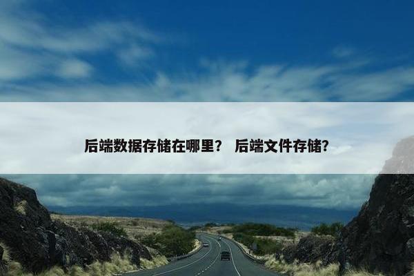 后端数据存储在哪里？ 后端文件存储？