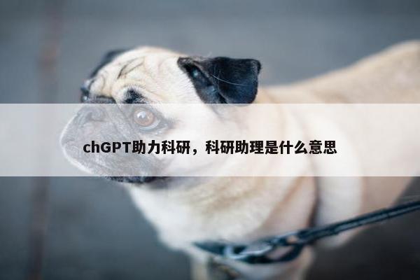 chGPT助力科研，科研助理是什么意思