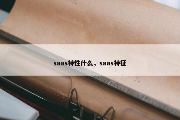 saas特性什么，saas特征