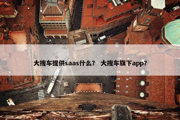 大搜车提供saas什么？ 大搜车旗下app？
