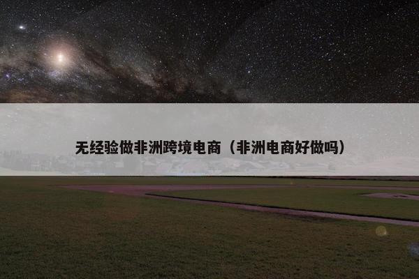 无经验做非洲跨境电商（非洲电商好做吗）