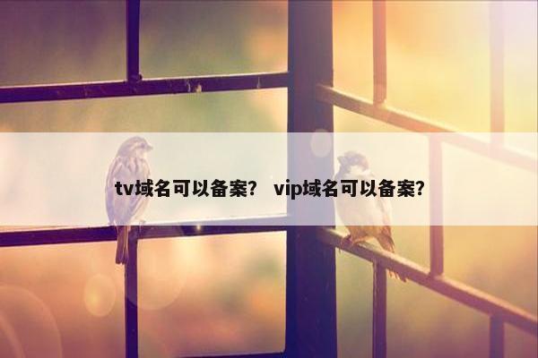 tv域名可以备案？ vip域名可以备案？