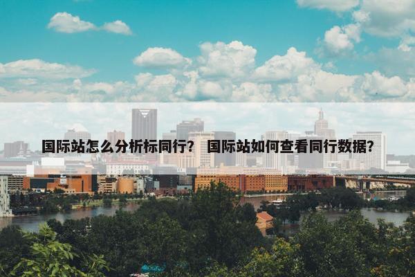 国际站怎么分析标同行？ 国际站如何查看同行数据？