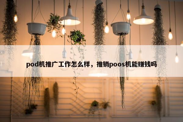 pod机推广工作怎么样，推销poos机能赚钱吗