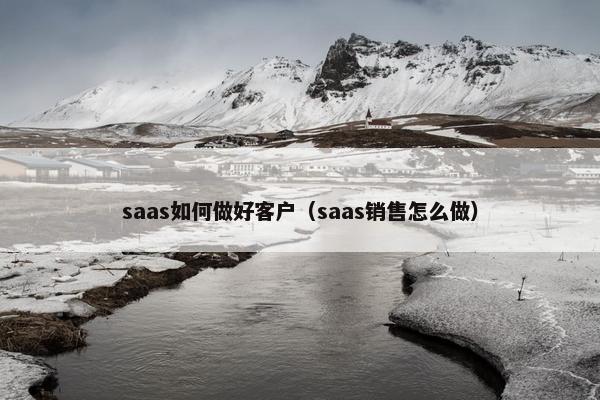 saas如何做好客户（saas销售怎么做）