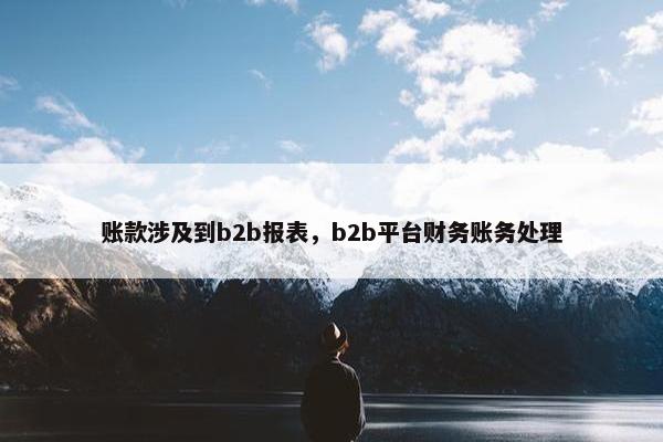 账款涉及到b2b报表，b2b平台财务账务处理