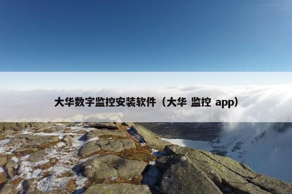 大华数字监控安装软件(大华 监控 app) 大华数字监控安装软件(大华 监控 app)